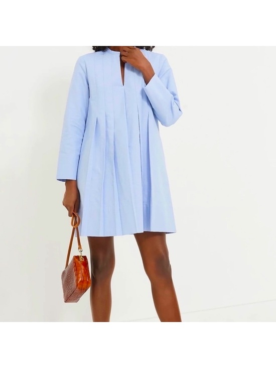 Tuckernuck Dresses & Skirts - Tuckernuck Dress Womens XXL Sky Blue Luella Pleated Mini Shirtdress Coastal NWT